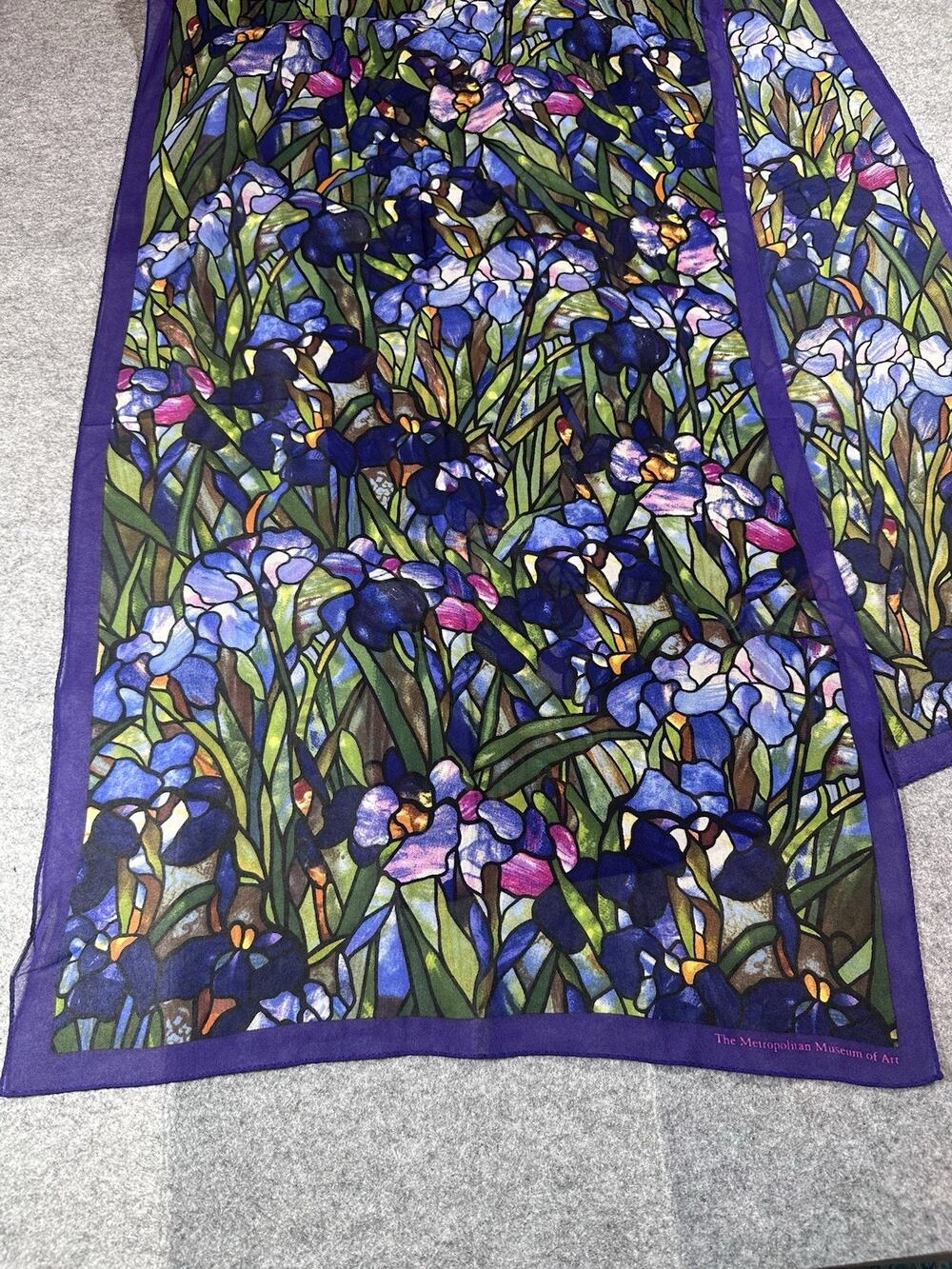 Metropolitan Museum of Art Louis C. Tiffany Iris Scarf 18x30